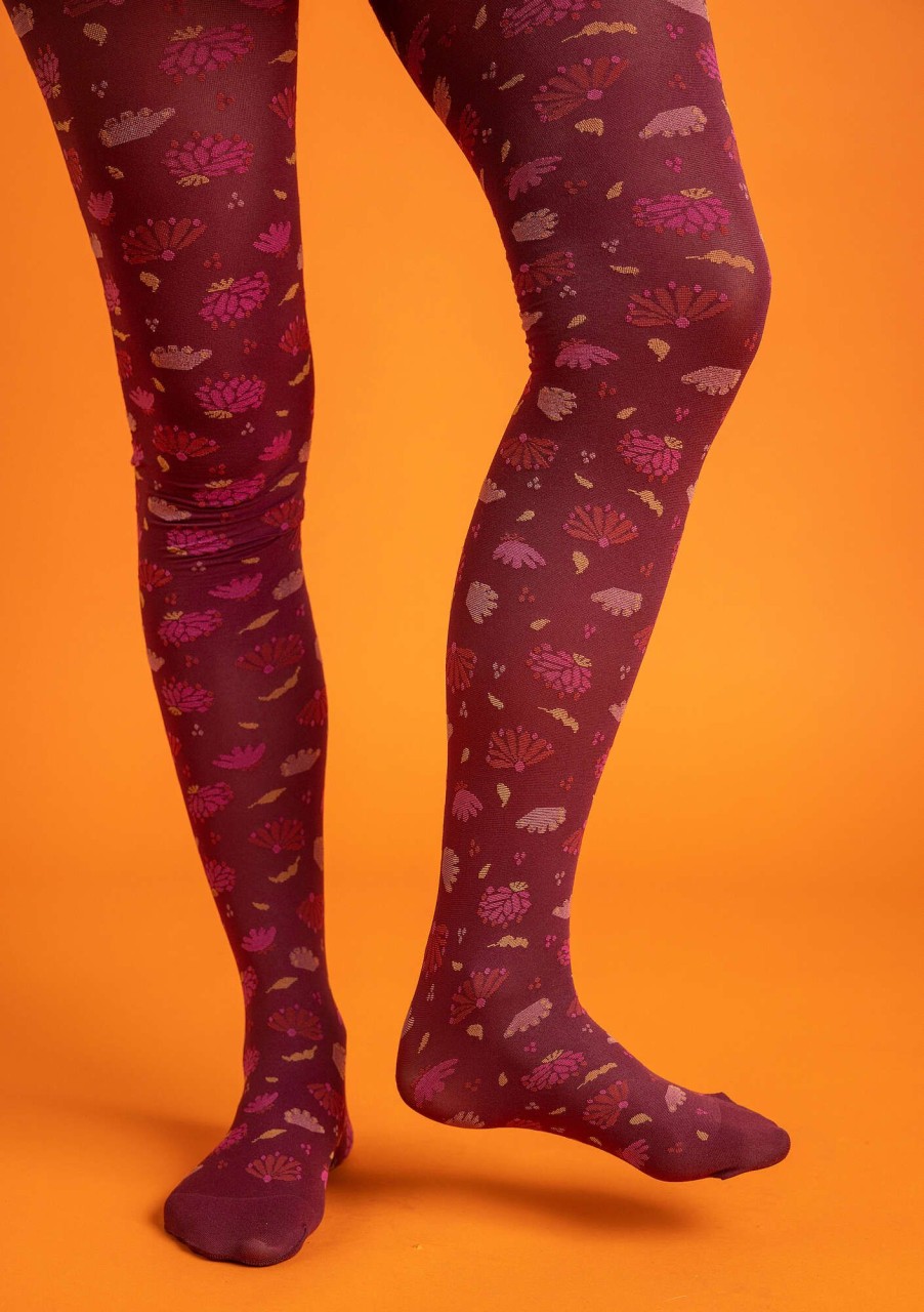 Women Gudrun Sjödén | Blossom Jacquard-Knit Tights In Recycled Nylon