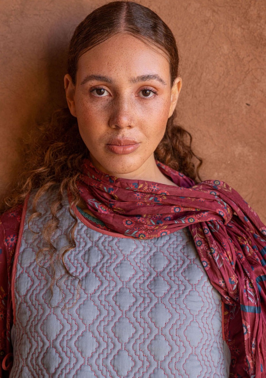 Women Gudrun Sjödén | Damask Shawl In Organic Cotton