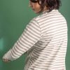 Women Gudrun Sjödén Tops & Shirts | Striped Mock Turtleneck In Organic Cotton