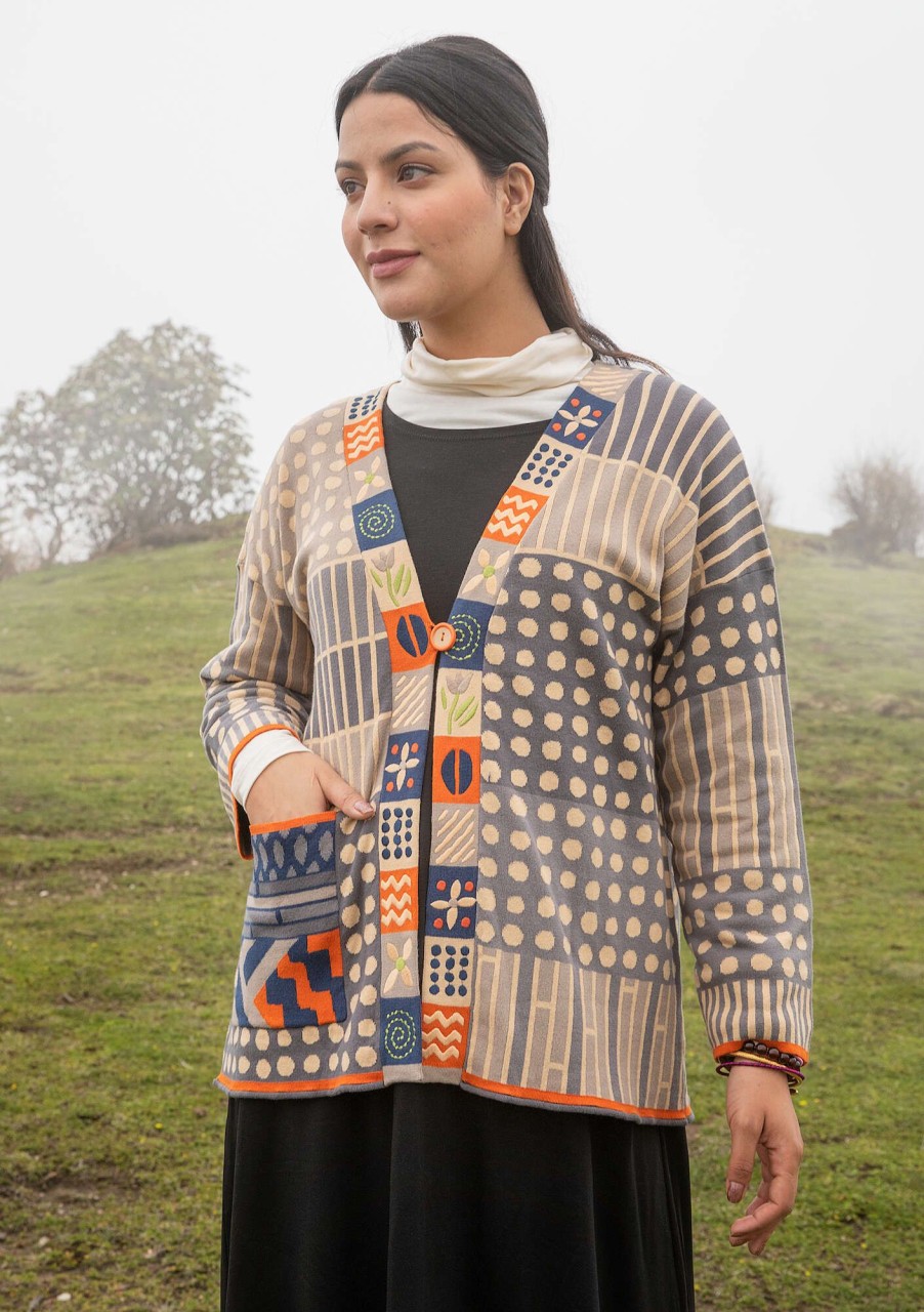 Women Gudrun Sjödén Cardigans | Bhutan Cardigan In Organic/Recycled Cotton