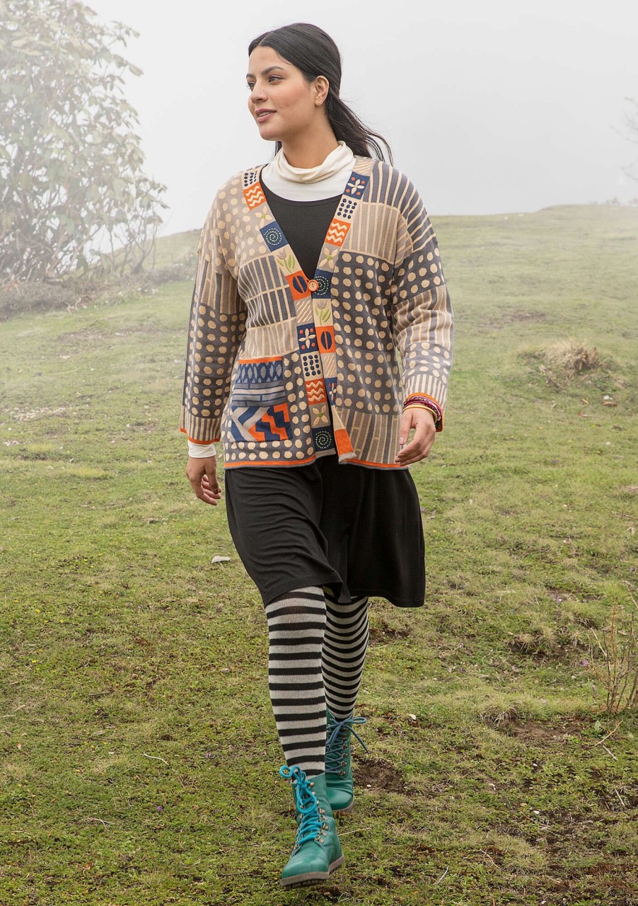 Women Gudrun Sjödén Cardigans | Bhutan Cardigan In Organic/Recycled Cotton