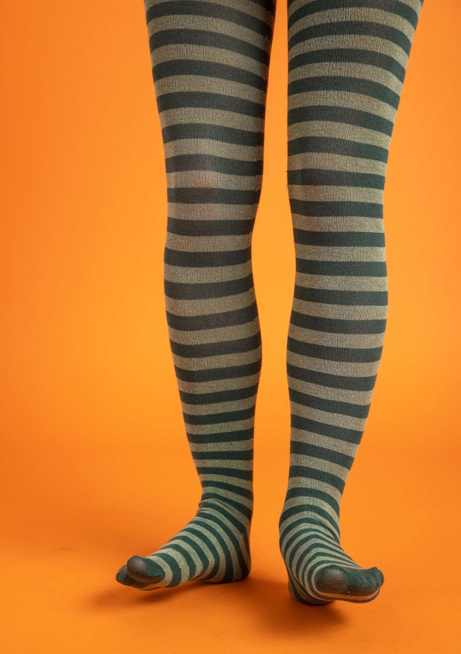 Women Gudrun Sjödén Leggings | Striped Tights In Organic Cotton