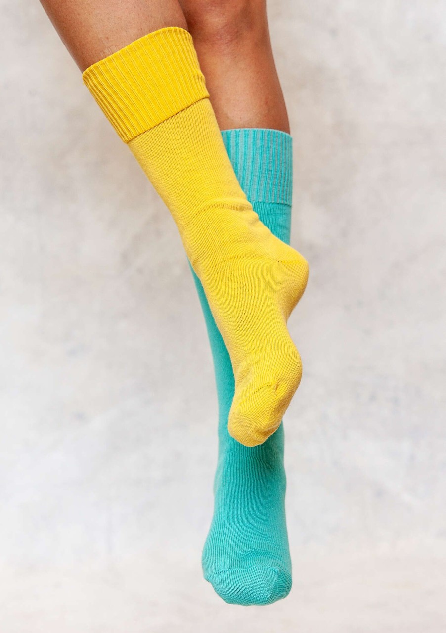 Women Gudrun Sjödén | Solid-Colored Knee-Highs In Organic Cotton