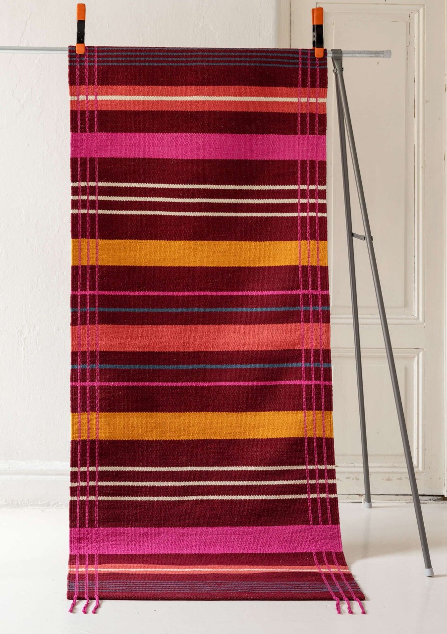 Homeware Gudrun Sjödén | Jaipur Striped Hallway Runner In Organic Cotton