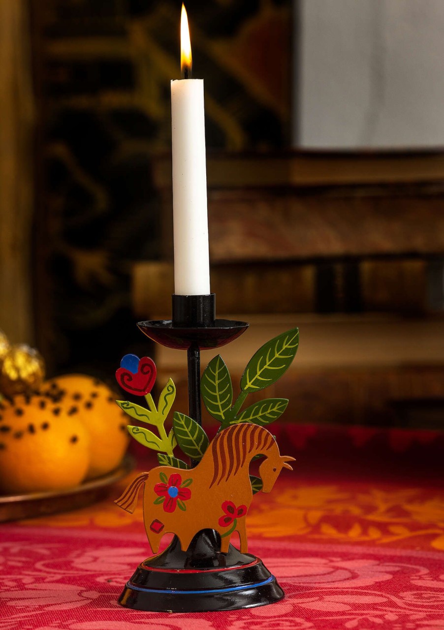 Homeware Gudrun Sjödén | Mongolia Metal Candle Holder Black