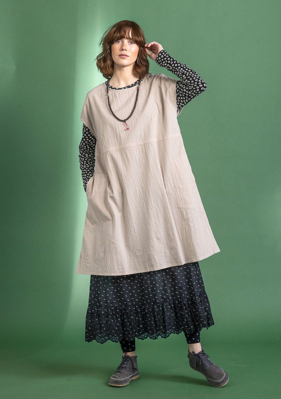 Women Gudrun Sjödén Dresses | Woven Sleeveless Dress In Organic Cotton