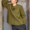 Women Gudrun Sjödén Blouses | River Blouse In Organic Cotton/Linen