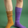 Women Gudrun Sjödén | Solid-Colored Knee-Highs In Organic Cotton