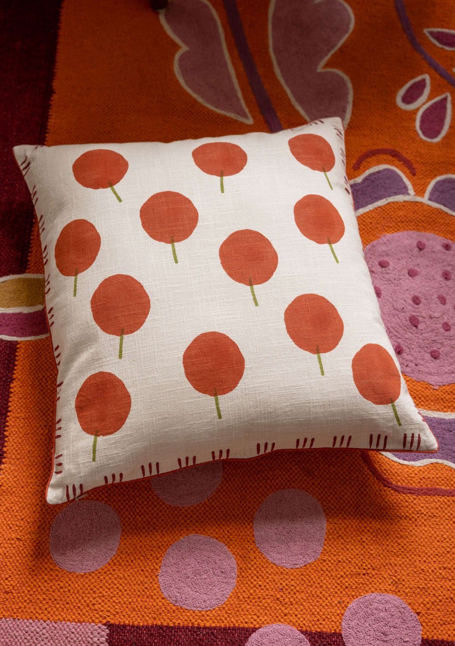 Homeware Gudrun Sjödén | Tulipanaros Block-Printed Cushion Cover In Organic Cotton