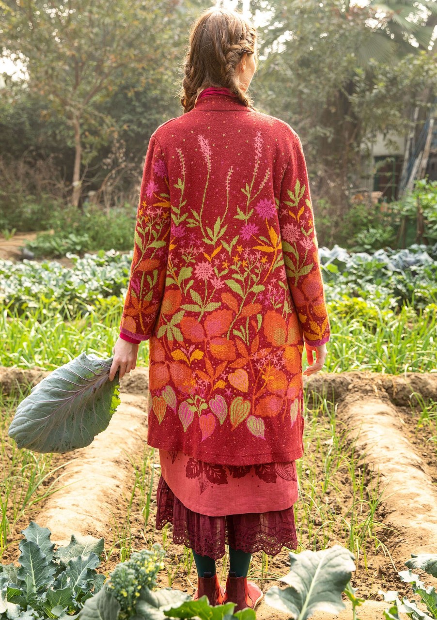 Women Gudrun Sjödén Cardigans | Autumn Long Cardigan In Wool/Organic Cotton