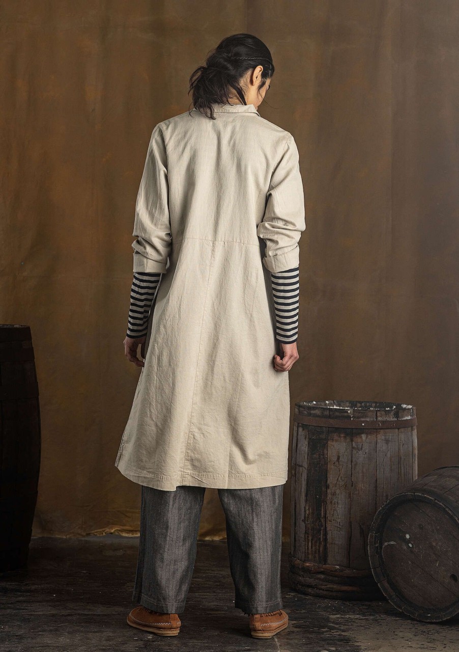 Women Gudrun Sjödén Dresses | Earth Dress In Woven Organic Cotton/Linen