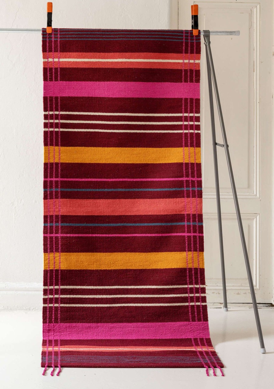 Homeware Gudrun Sjödén | Jaipur Striped Hallway Runner In Organic Cotton