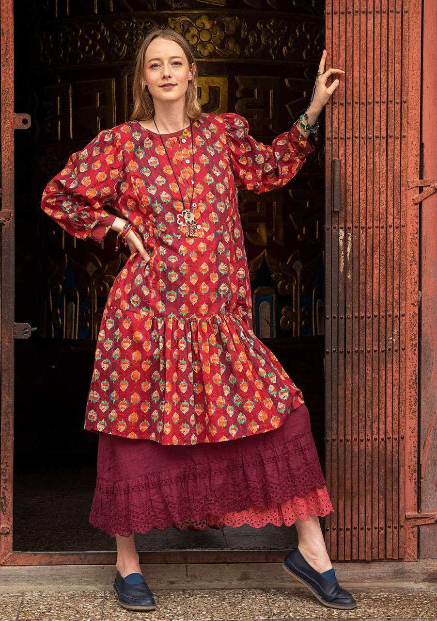 Women Gudrun Sjödén Dresses | Nepal Woven Dress In Organic Cotton