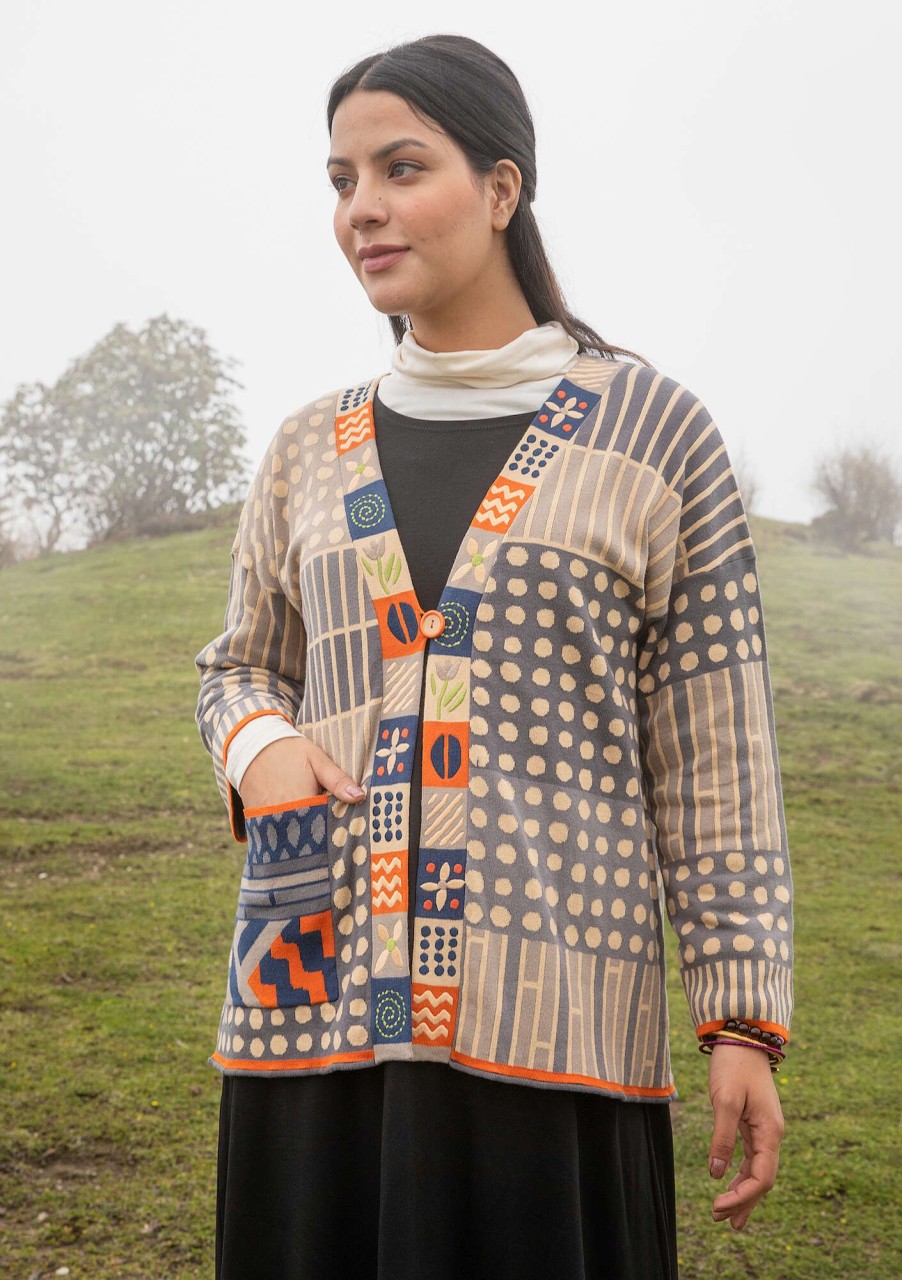 Women Gudrun Sjödén Cardigans | Bhutan Cardigan In Organic/Recycled Cotton