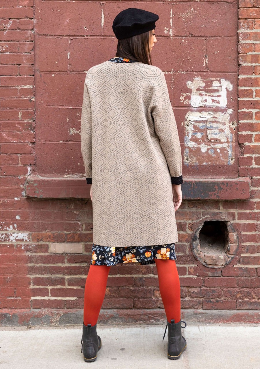 Women Gudrun Sjödén Cardigans | Brooklyn Long Cardigan In A Lambswool Blend/Organic Cotton