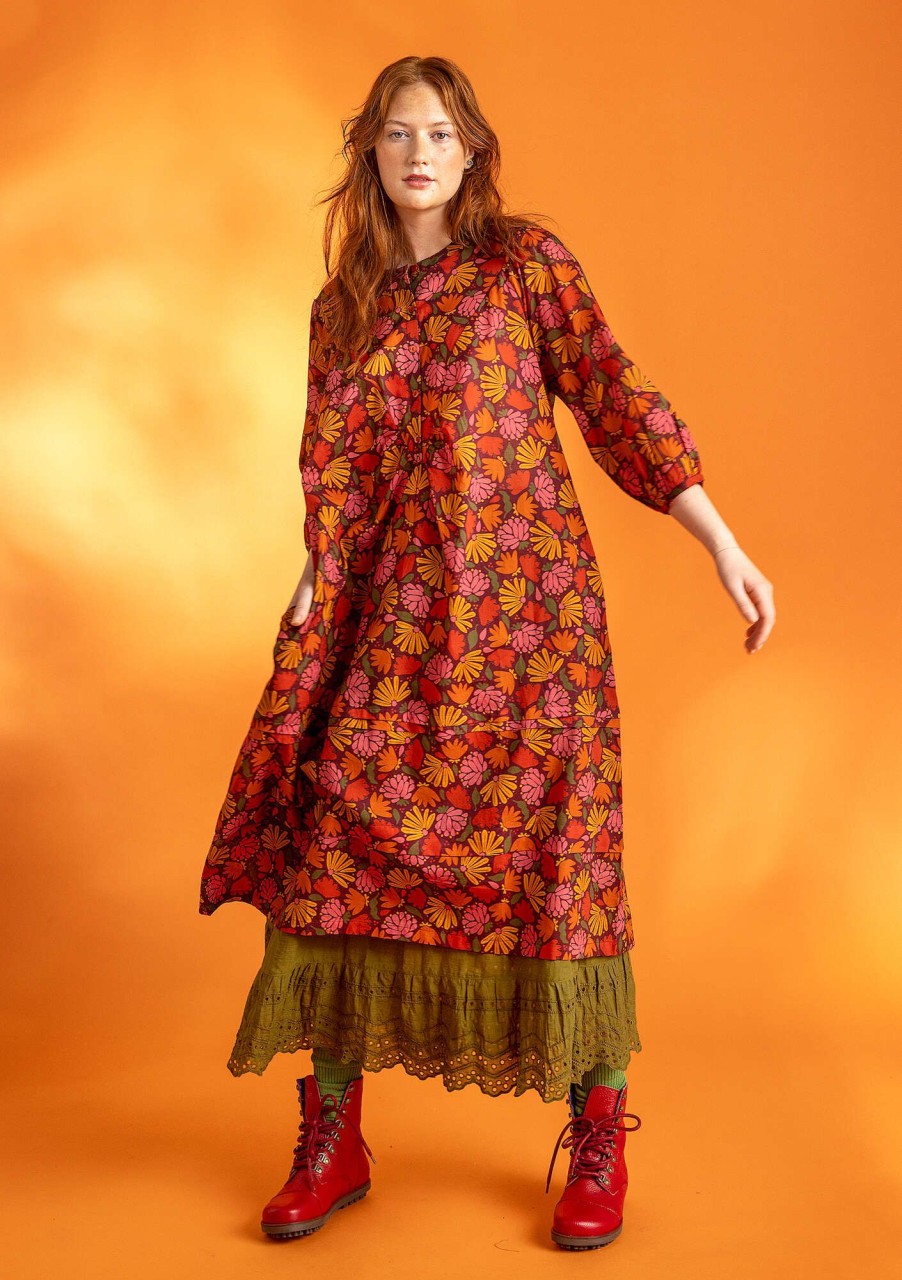 Women Gudrun Sjödén Dresses | Blossom Woven Dress In Organic Cotton