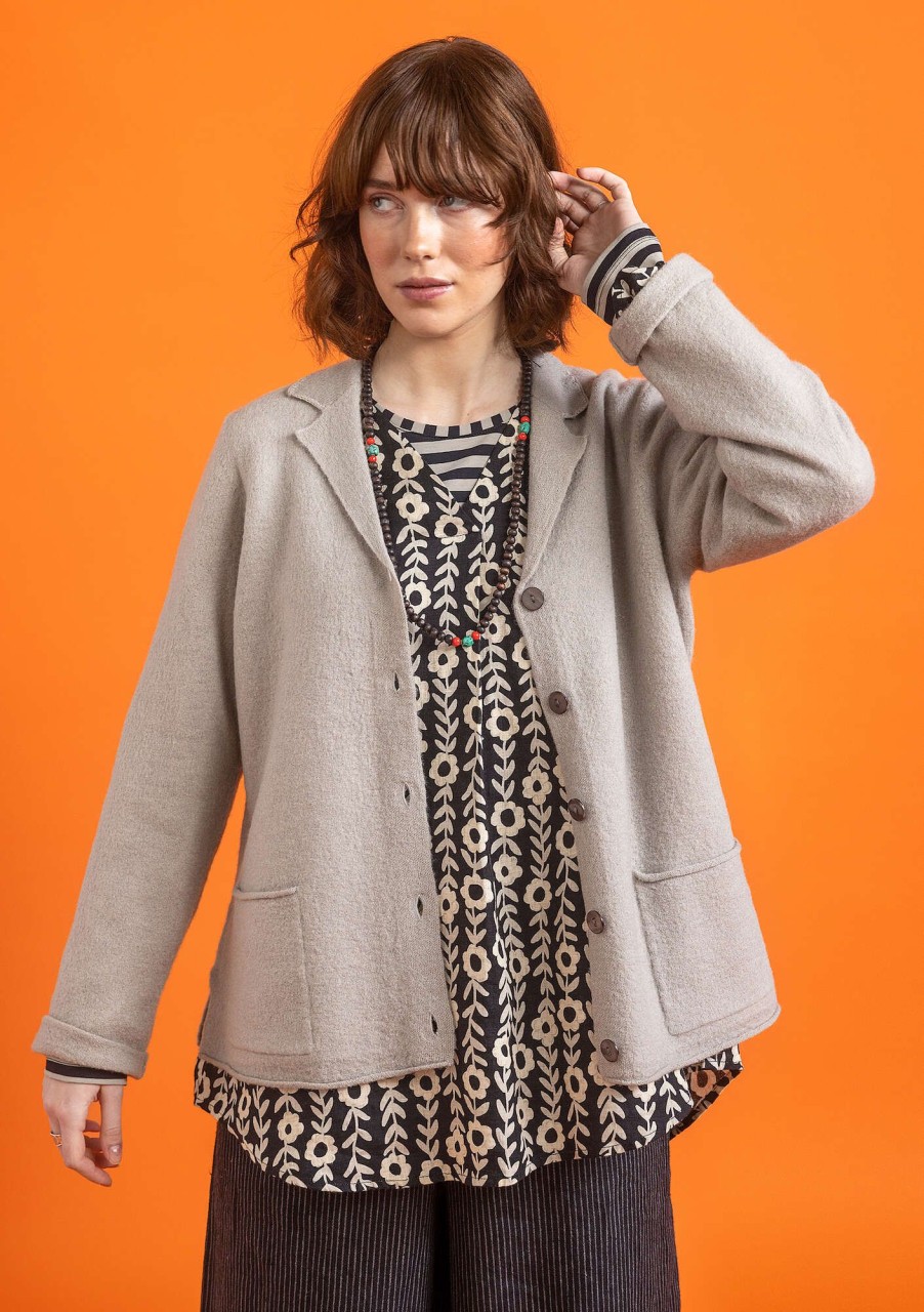 Women Gudrun Sjödén Cardigans | Felted Jacket In Organic Wool