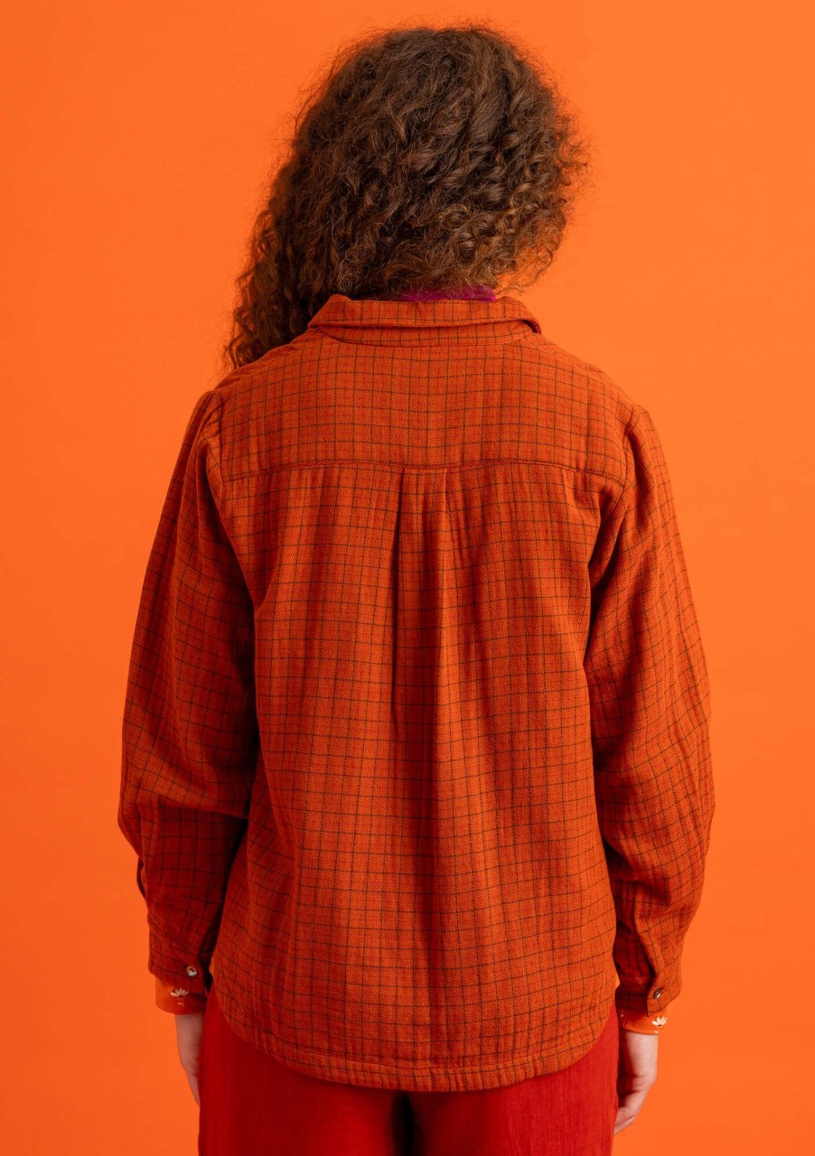 Women Gudrun Sjödén Blouses | Woven "Field" Shirt In Organic Cotton