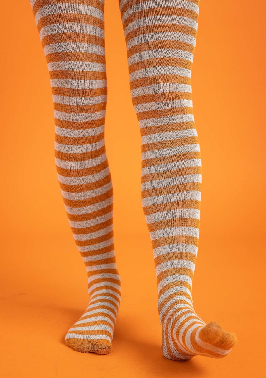 Women Gudrun Sjödén Leggings | Striped Tights In Organic Cotton