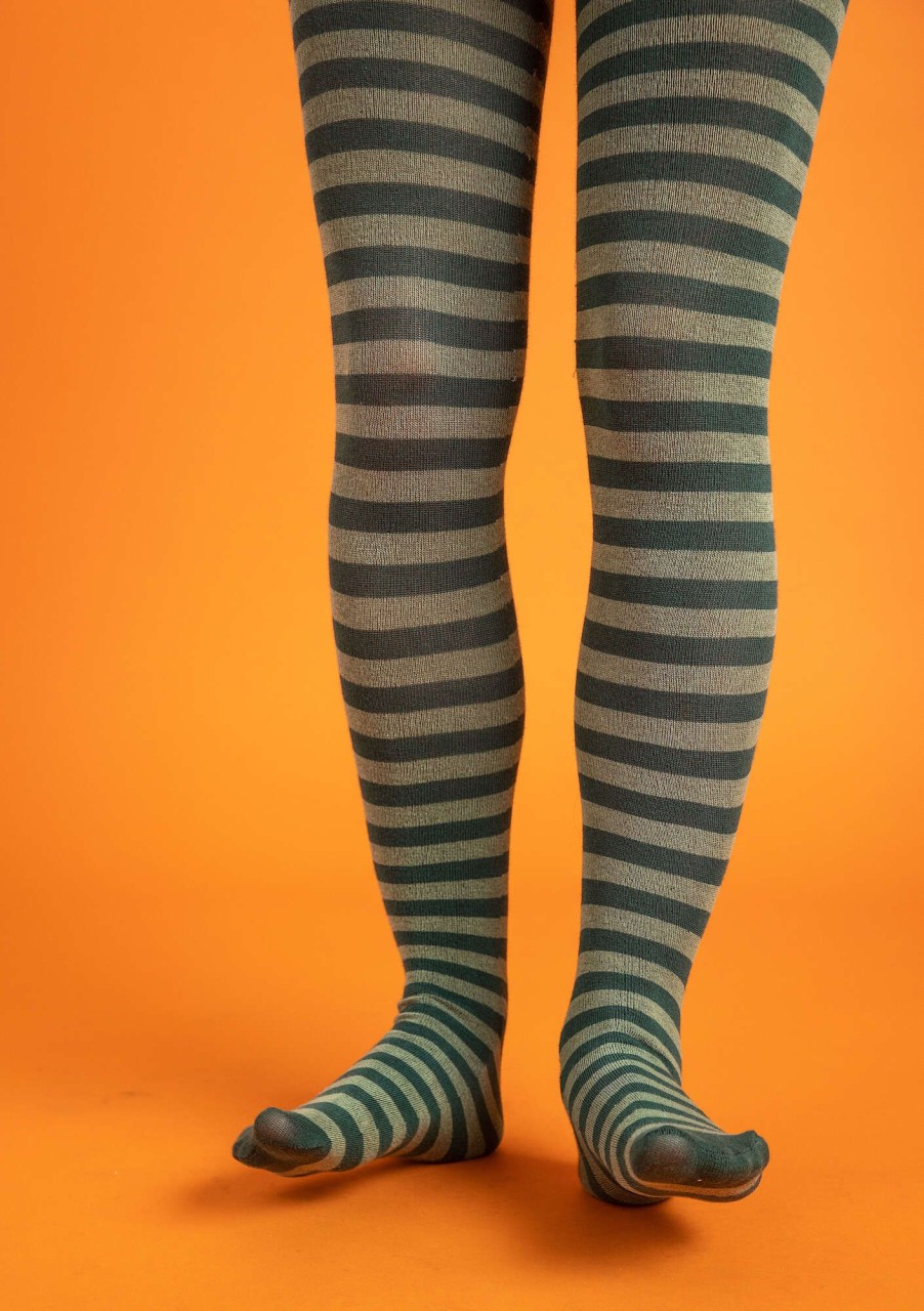 Women Gudrun Sjödén Leggings | Striped Tights In Organic Cotton