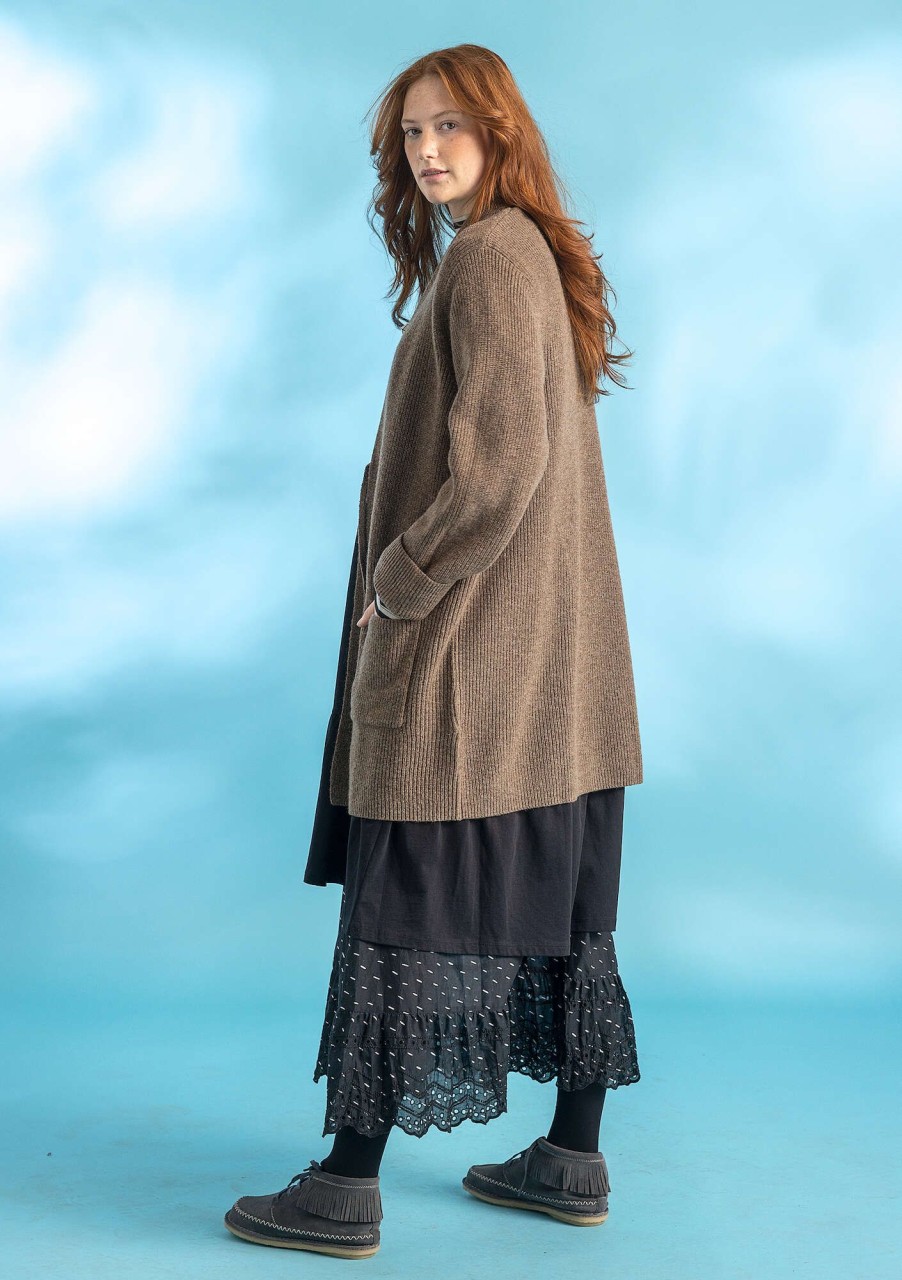 Women Gudrun Sjödén Cardigans | Long Cardigan In Wool