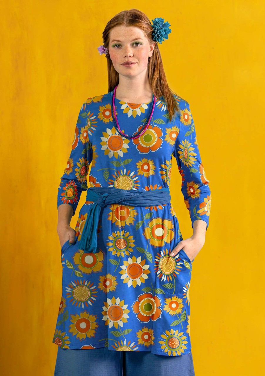 Women Gudrun Sjödén Dresses | Sunflower Jersey Dress In Lyocell/Spandex