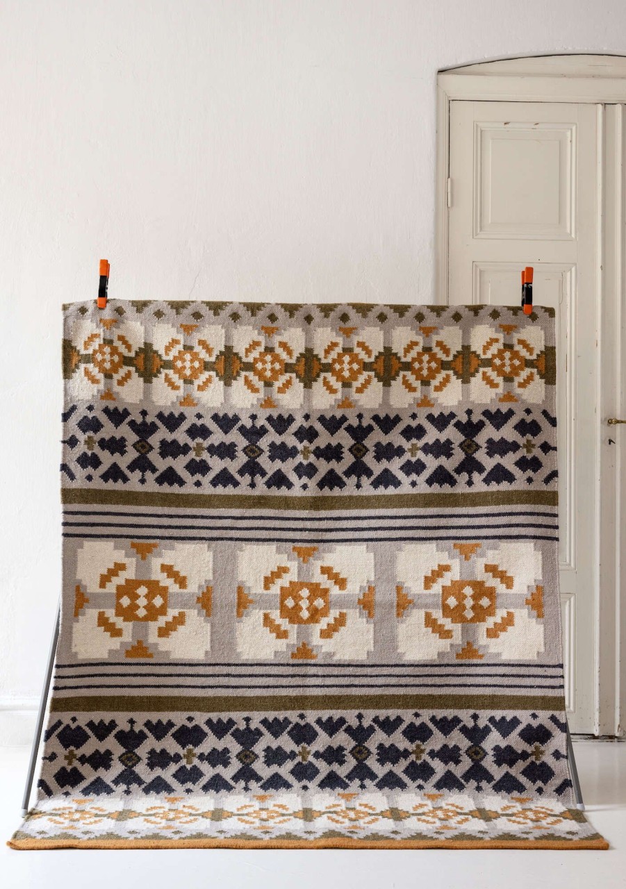 Homeware Gudrun Sjödén | Kelim Woven Wool Rug