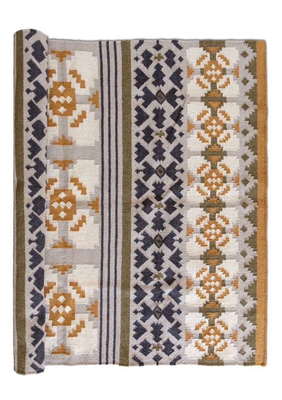 Homeware Gudrun Sjödén | Kelim Woven Wool Rug