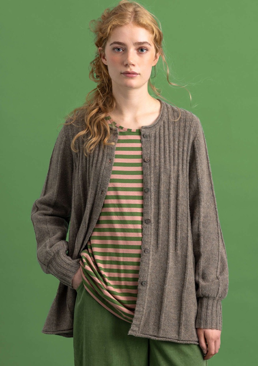 Women Gudrun Sjödén Cardigans | Long Cardigan In Lambswool Blend