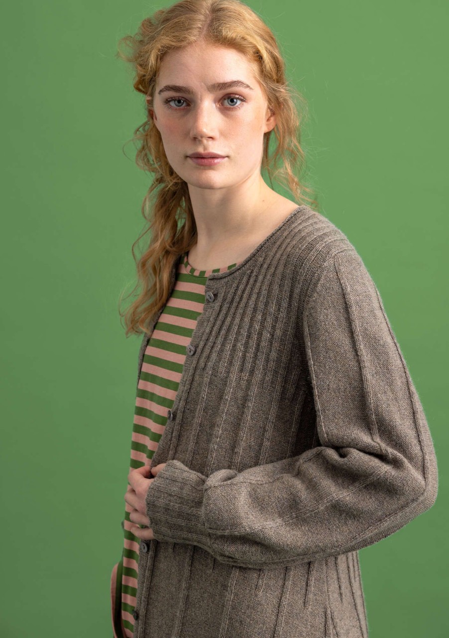 Women Gudrun Sjödén Cardigans | Long Cardigan In Lambswool Blend