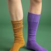 Women Gudrun Sjödén | Solid-Colored Knee-Highs In Organic Cotton