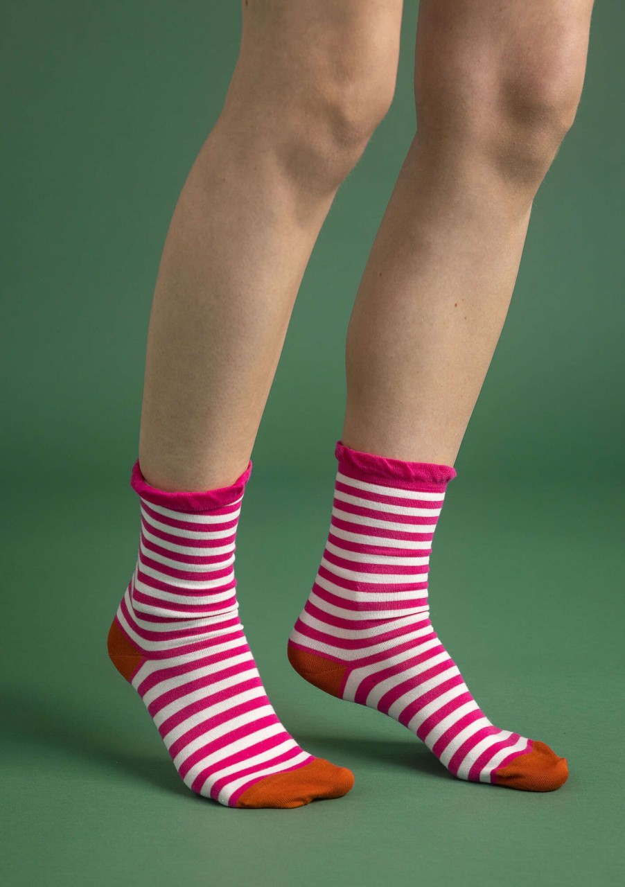 Women Gudrun Sjödén | Striped Socks In Organic Cotton