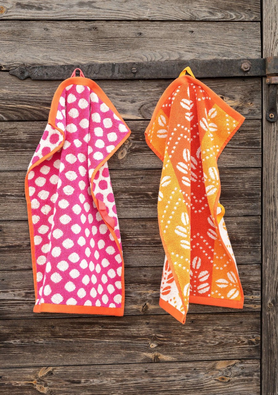 Homeware Gudrun Sjödén | Guest Towel 2-Pack "Leafy" In Organic Cotton