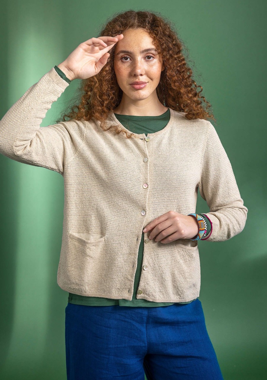 Women Gudrun Sjödén Cardigans | Cardigan In Linen/Recycled Cotton