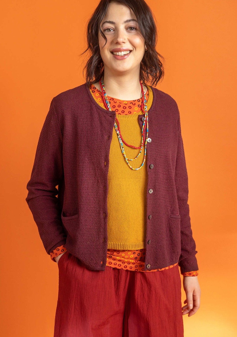 Women Gudrun Sjödén Cardigans | Cardigan In Linen/Recycled Cotton