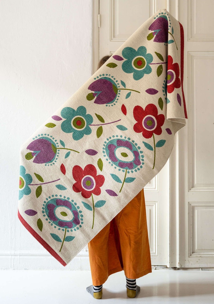 Homeware Gudrun Sjödén | Tulipanaros Printed Hallway Runner In Organic Cotton