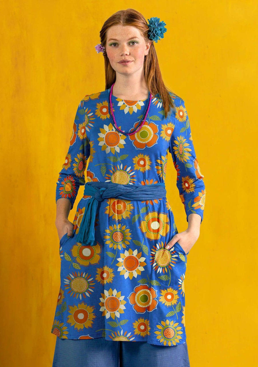 Women Gudrun Sjödén Dresses | Sunflower Jersey Dress In Lyocell/Spandex