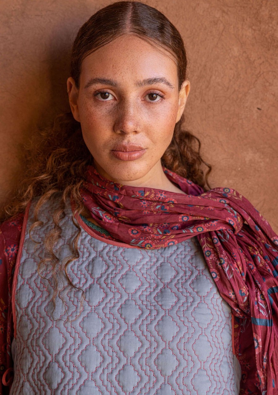 Women Gudrun Sjödén | Damask Shawl In Organic Cotton