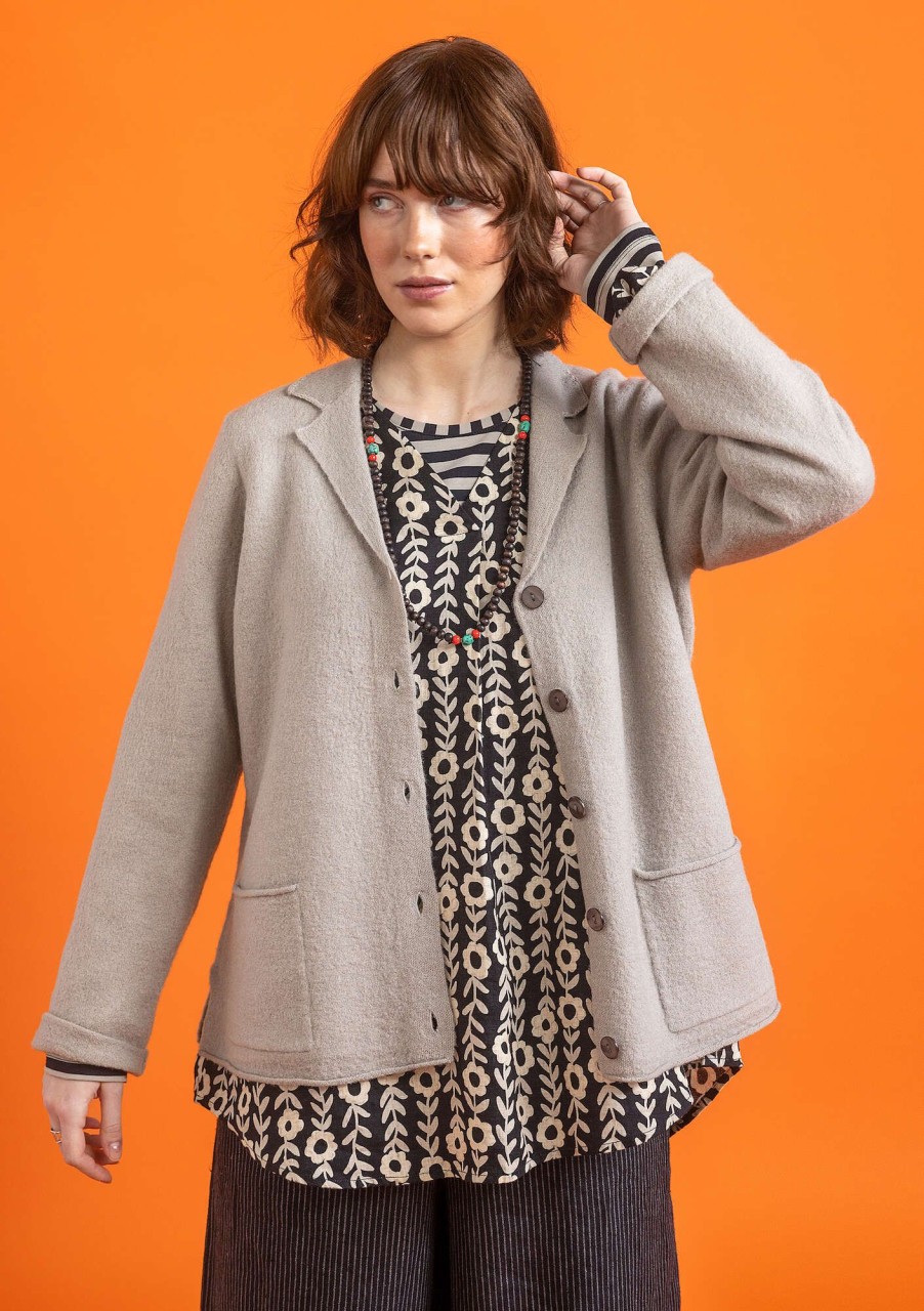 Women Gudrun Sjödén Cardigans | Felted Jacket In Organic Wool