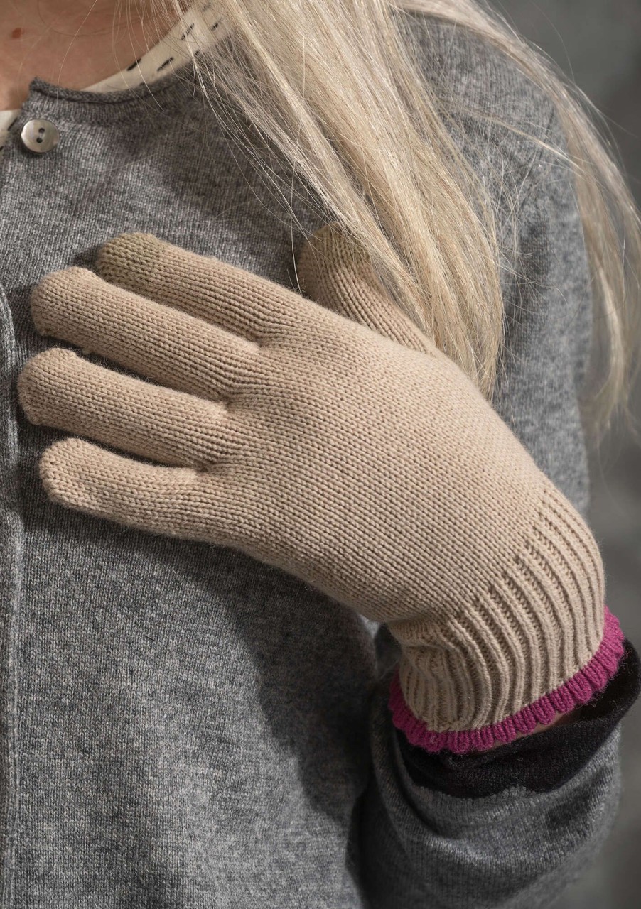 Women Gudrun Sjödén | Gloves In Organic Cotton/Wool With Touchscreen Function