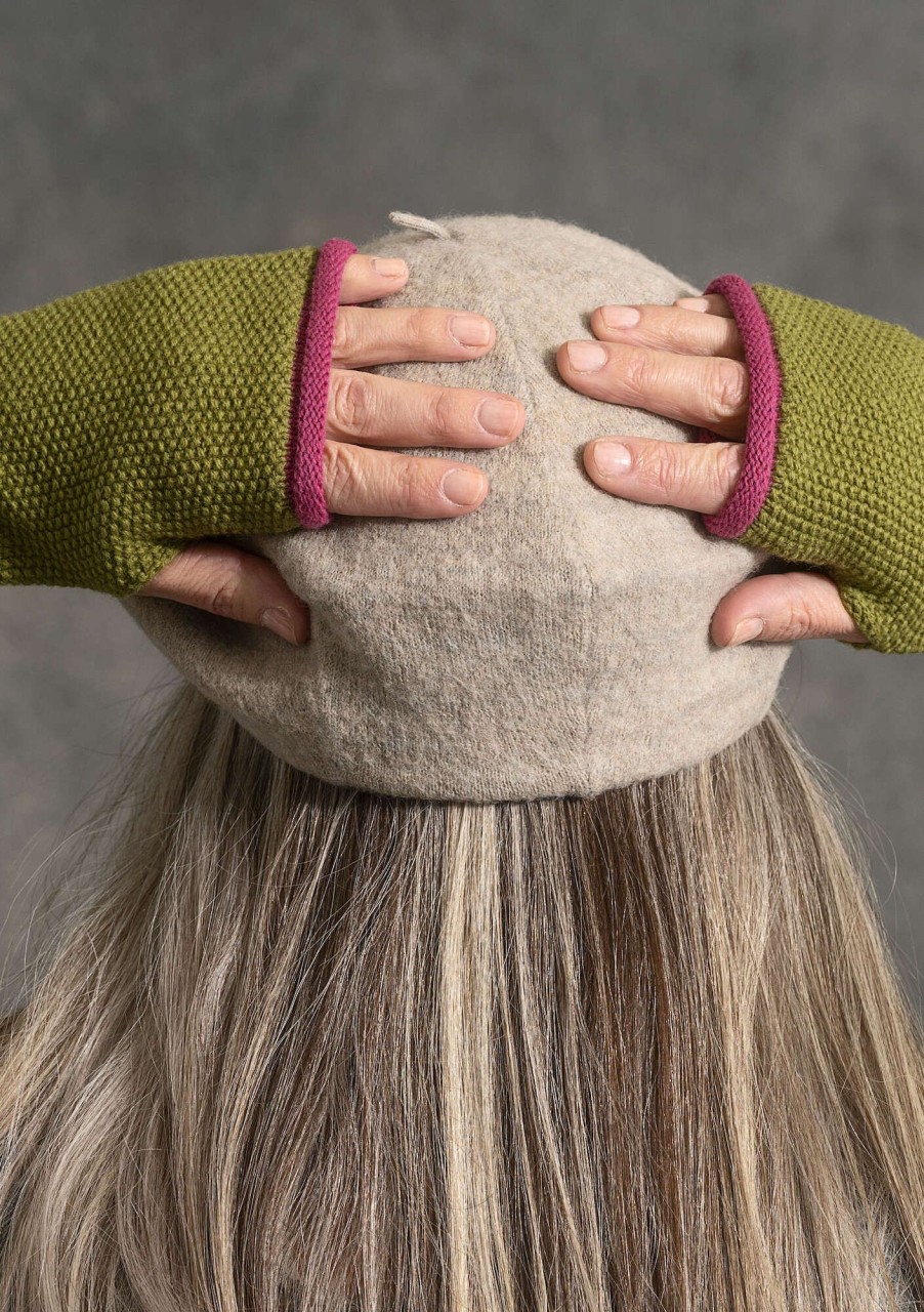 Women Gudrun Sjödén | Knit Beret In Felted Organic Wool