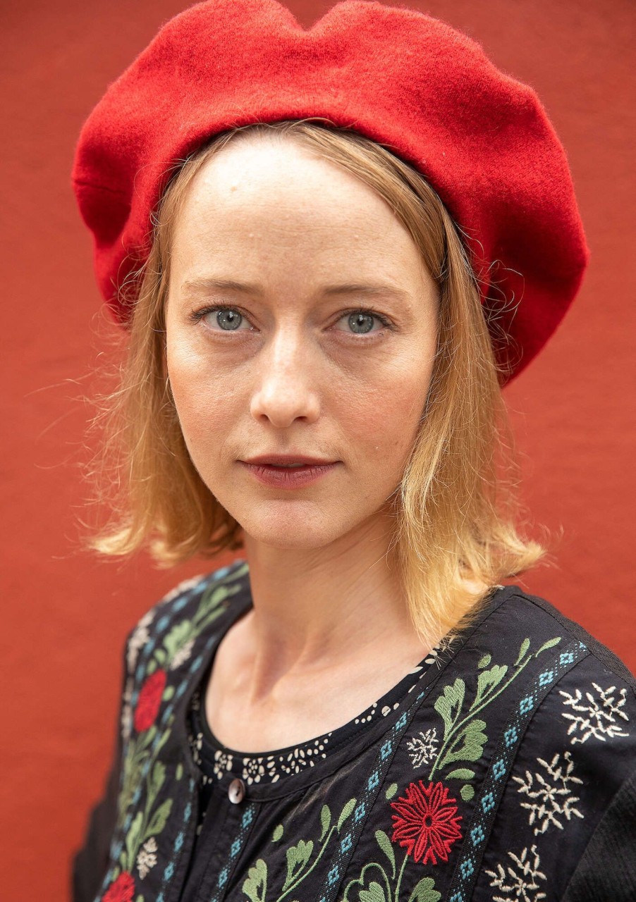 Women Gudrun Sjödén | Knit Beret In Felted Organic Wool