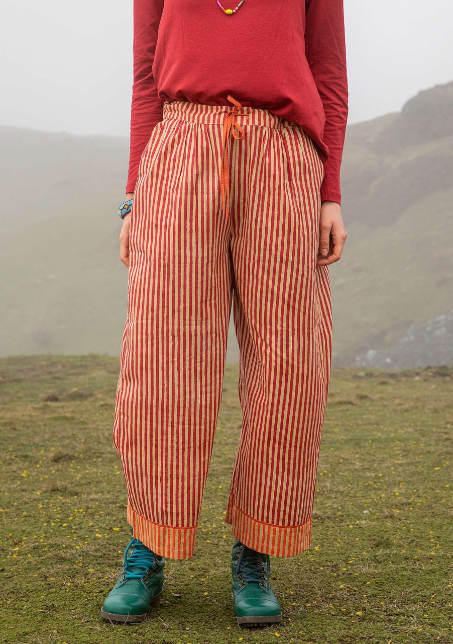 Women Gudrun Sjödén Pants | Bagru Woven Pants In Organic Cotton