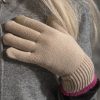 Women Gudrun Sjödén | Gloves In Organic Cotton/Wool With Touchscreen Function