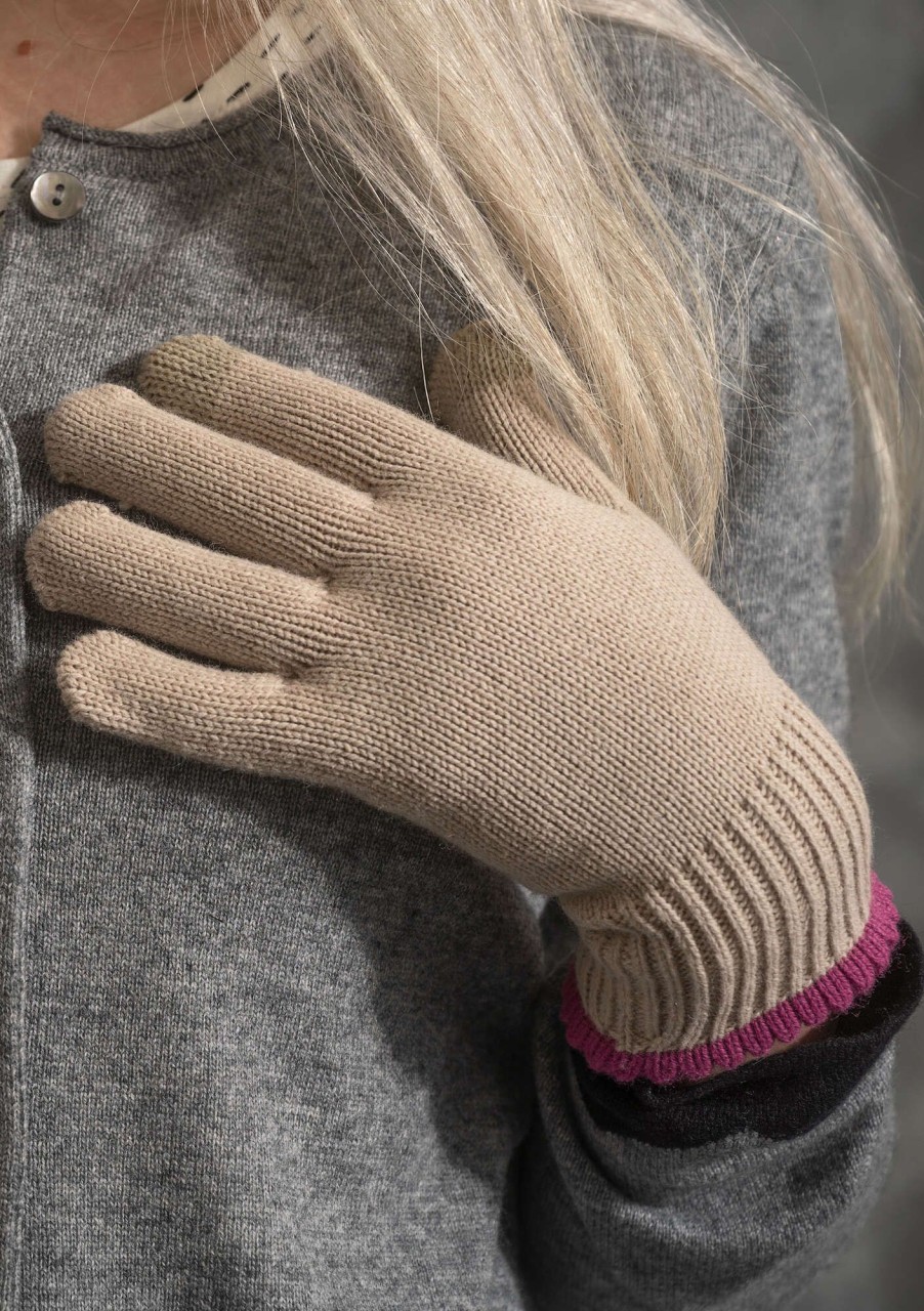 Women Gudrun Sjödén | Gloves In Organic Cotton/Wool With Touchscreen Function