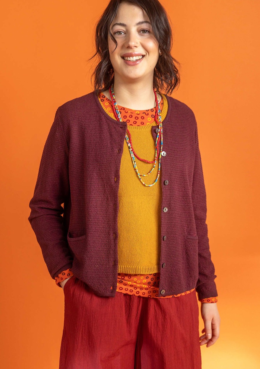 Women Gudrun Sjödén Cardigans | Cardigan In Linen/Recycled Cotton